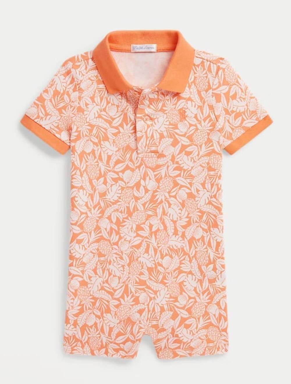 Ralph Lauren Pineapple Stretch Mesh Polo Shortall Baby Size 0-3M